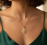 SACRED SHINE - Collana con pendente cuore sacro in cubic zirconia