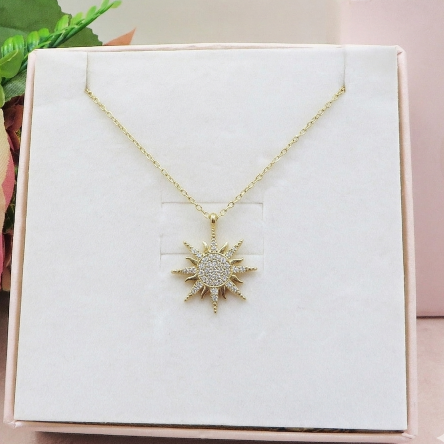 YOU'RE MY SUN Crystal ~ ACCIAIO INOSSIDABILE - Collana pendente sole