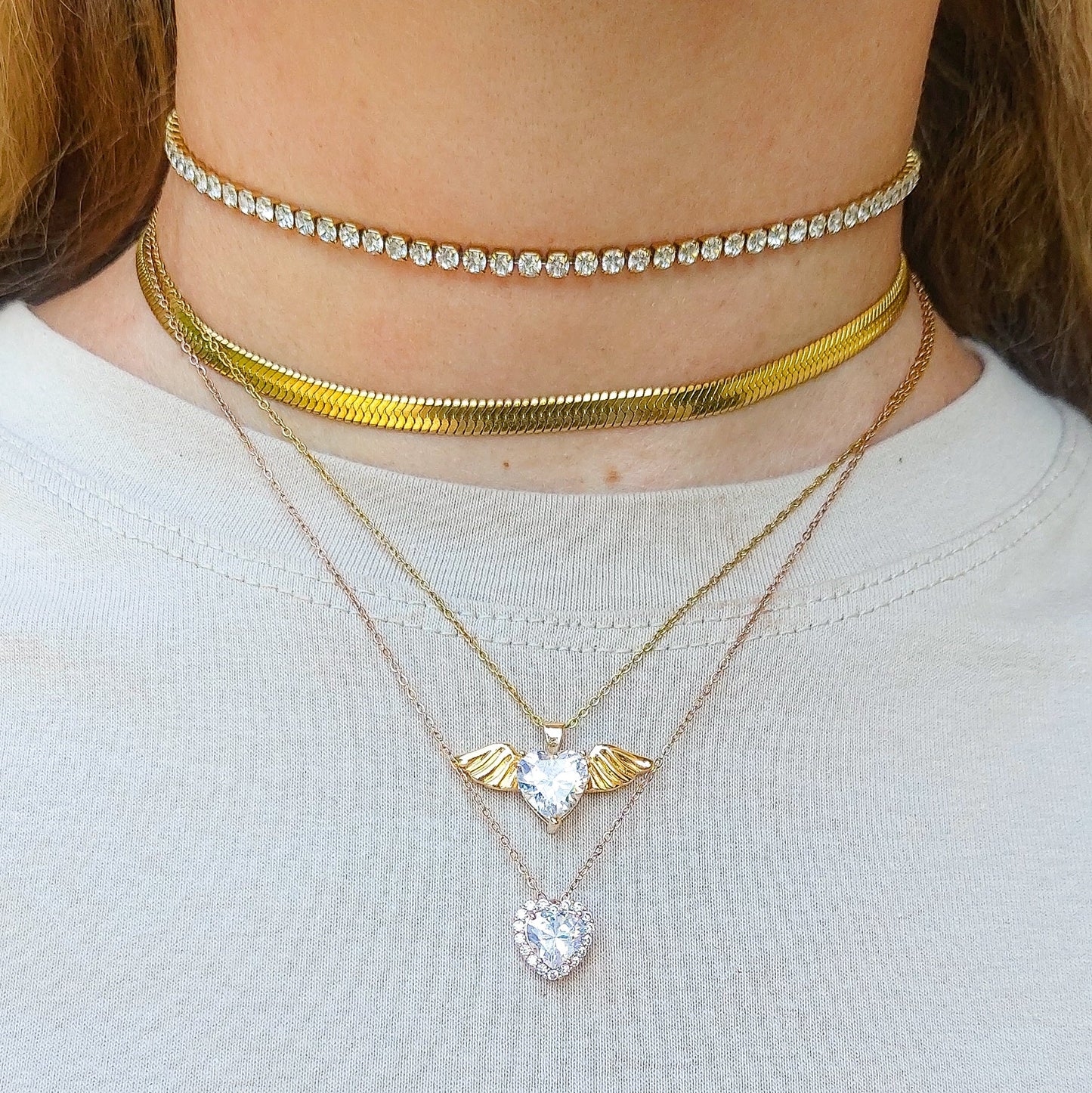 ELEONOR ~ Collana girocollo Snake in ACCIAIO INOSSIDABILE