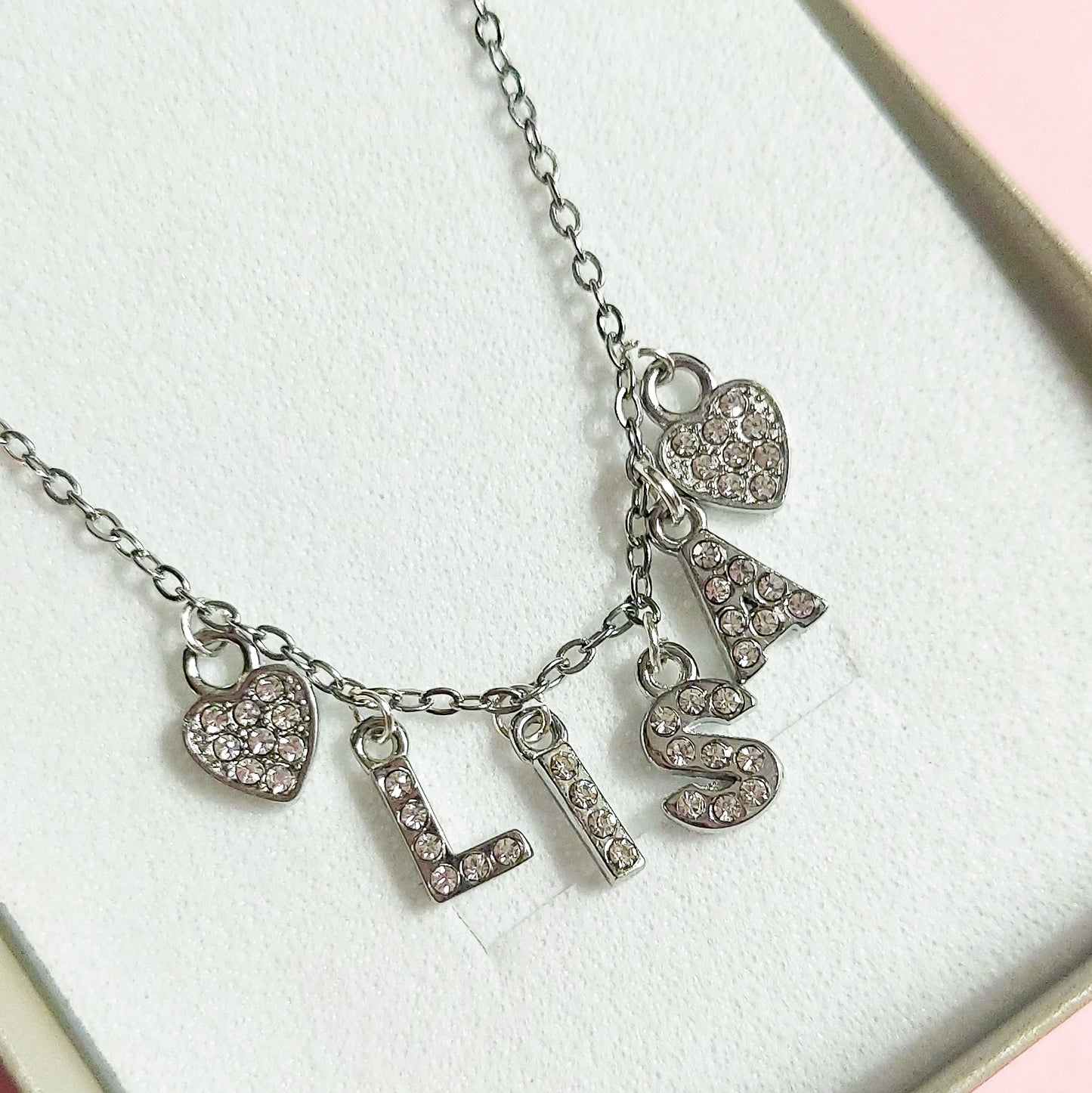 Collana Nome personalizzato zirconato in Acciaio Inossidabile