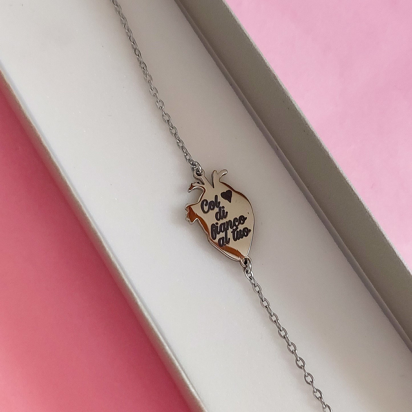 HUMAN HEART~ ACCIAIO inossidabile - Bracciale cuore anatomico