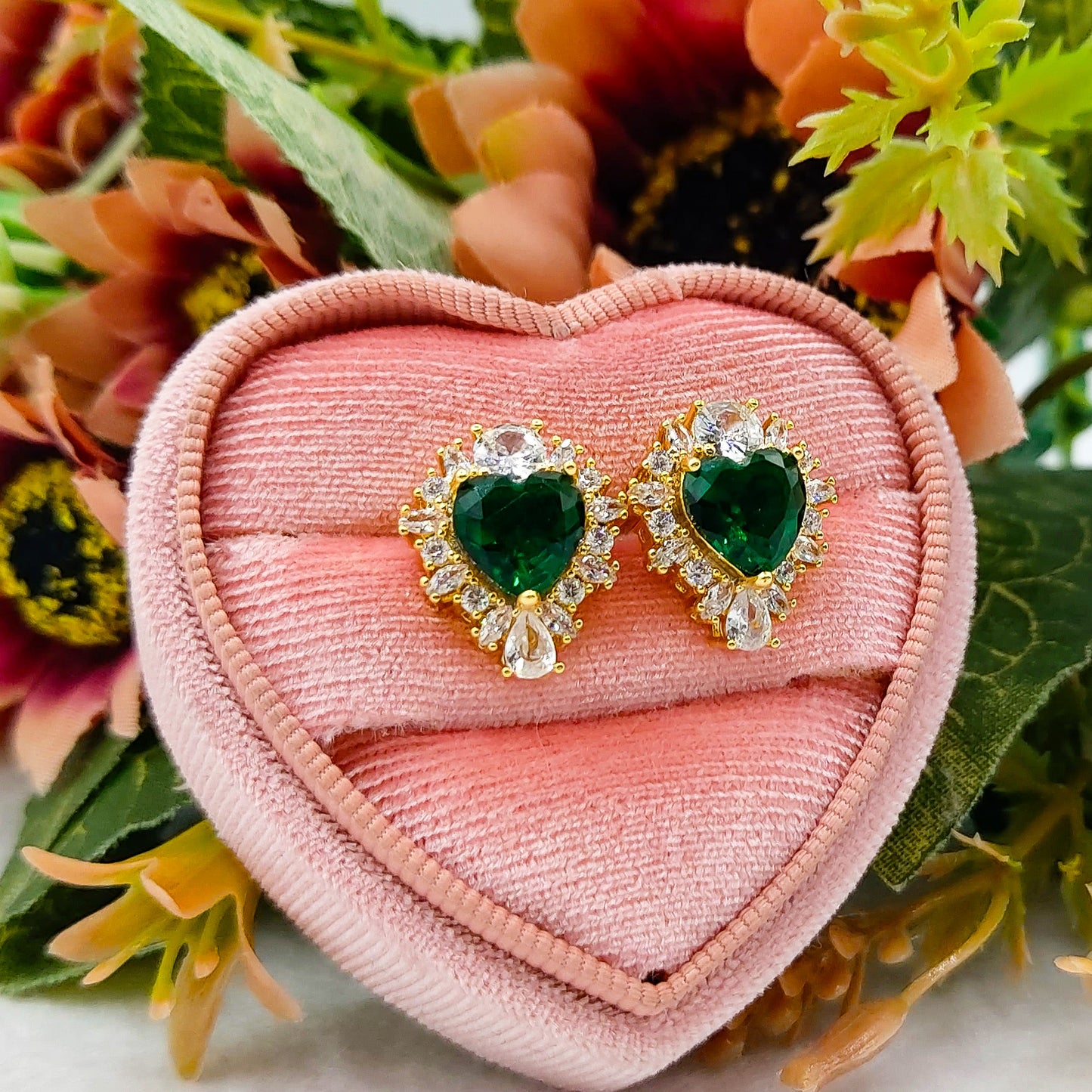 CHRISTY Cuore sacro - Orecchini a bottone con Cubic Zirconia