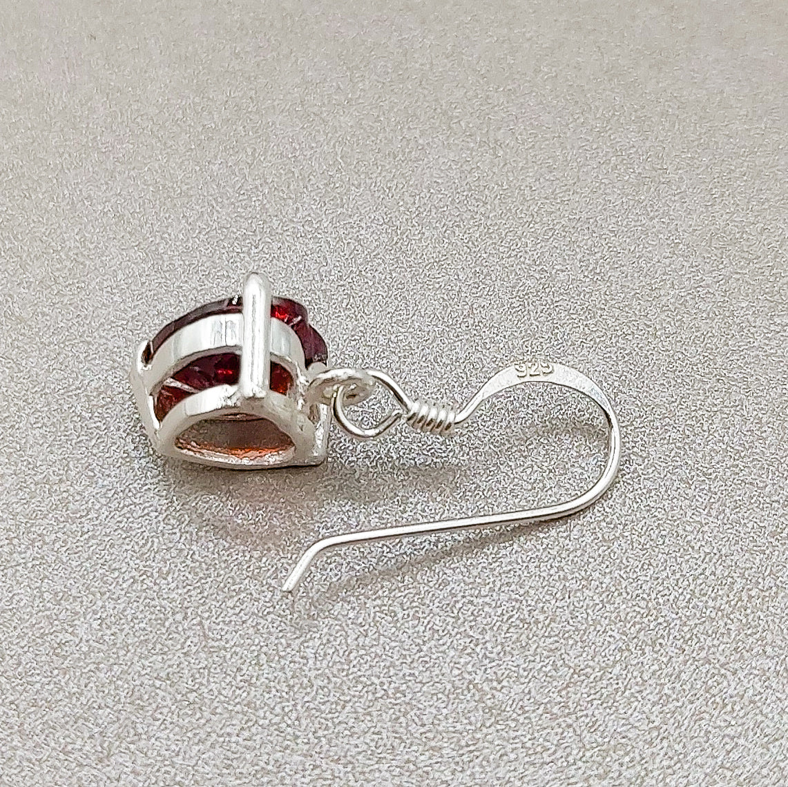 CONNIE 8mm ~ paio Orecchini ARGENTO 925 monachella cubic zirconia a cuore