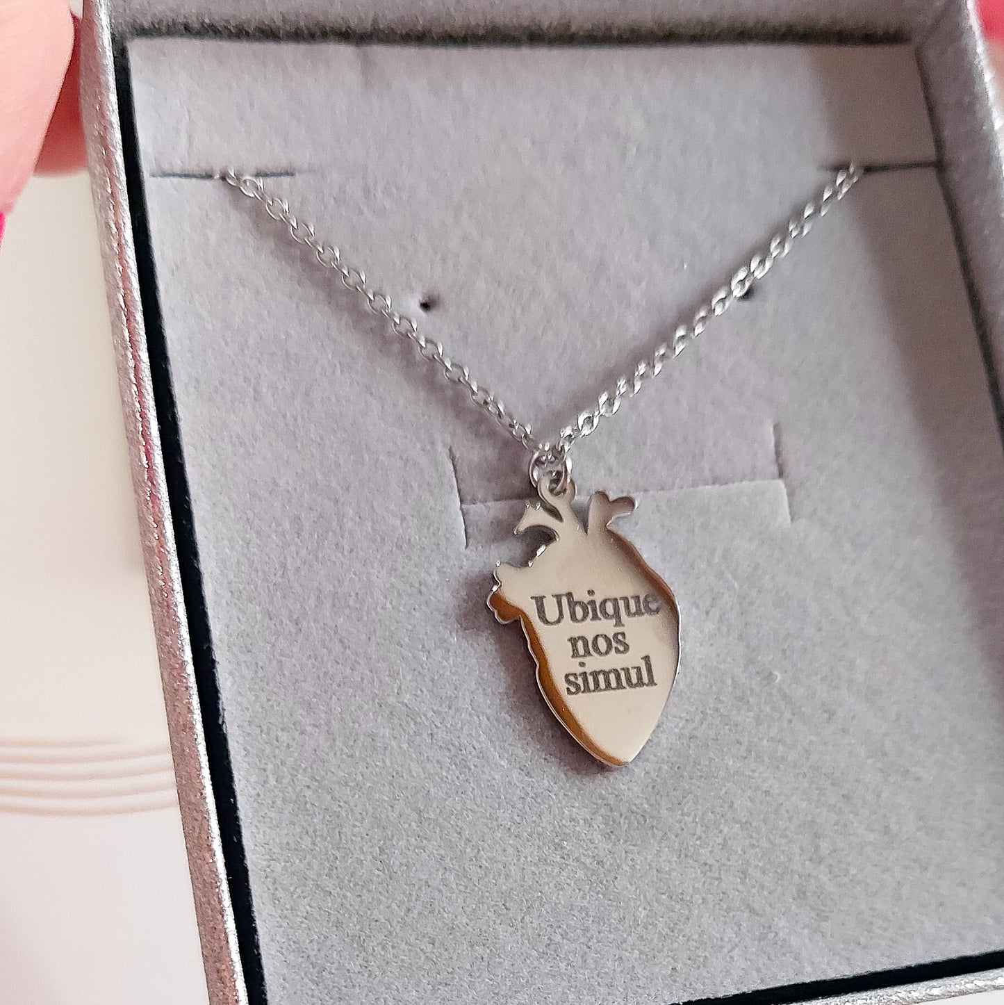 HUMAN HEART~ ACCIAIO inossidabile - Collana ciondolo cuore anatomico
