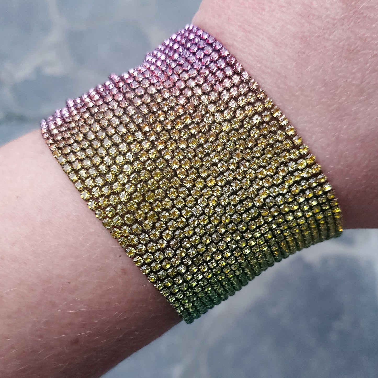 PRECIOUS - Bracciale Tennis 22 fili in Cubic Zirconia degrade'