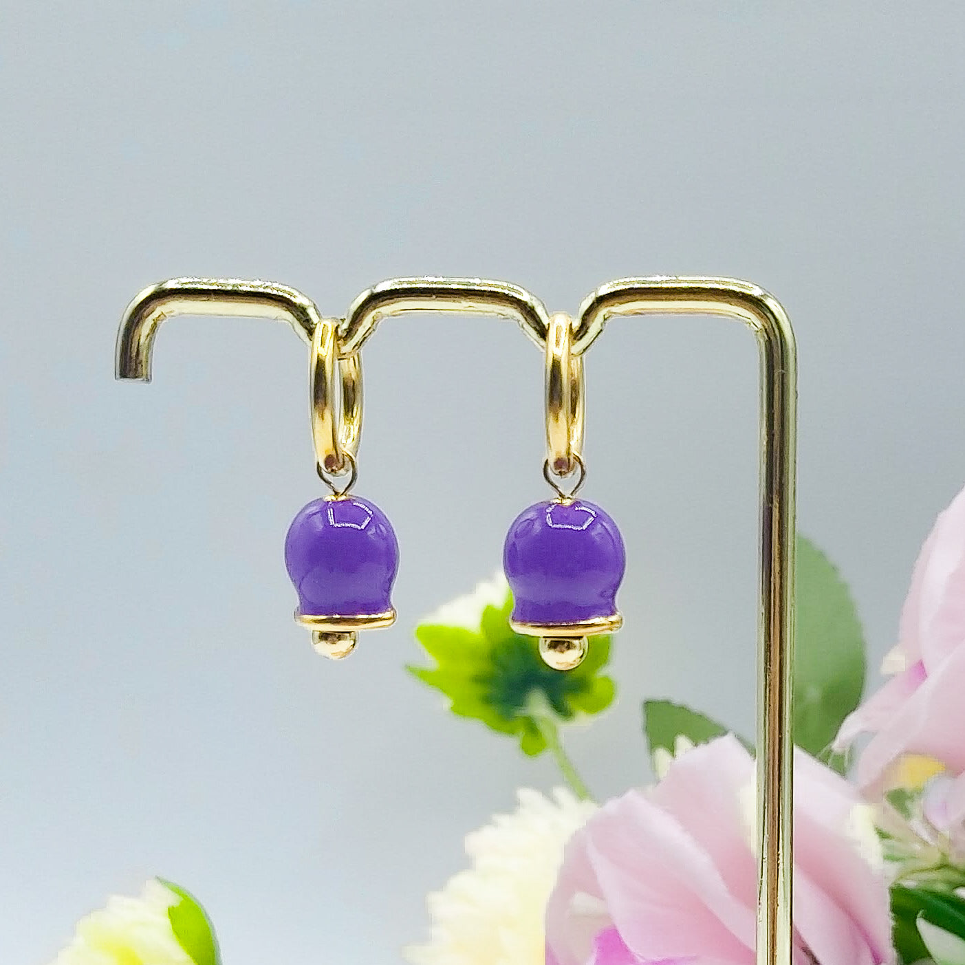 TINKERBELL HOOPS COLOURS ~ ACCIAIO INOSSIDABILE ~ Orecchini mini cerchi a campanella in ACCIAIO INOSSIDABILE
