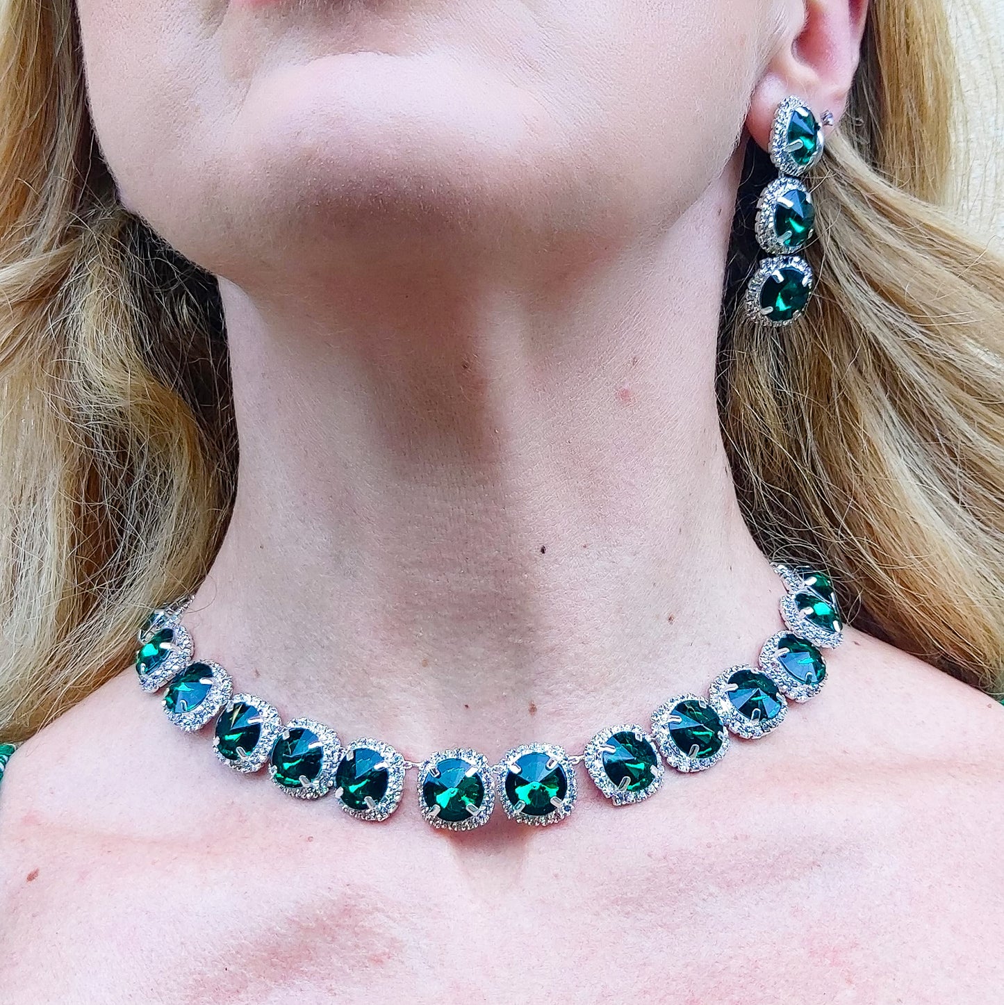 DELILAH COLOURS Collier Tennis - Collana con Cubic Zirconia rotondi