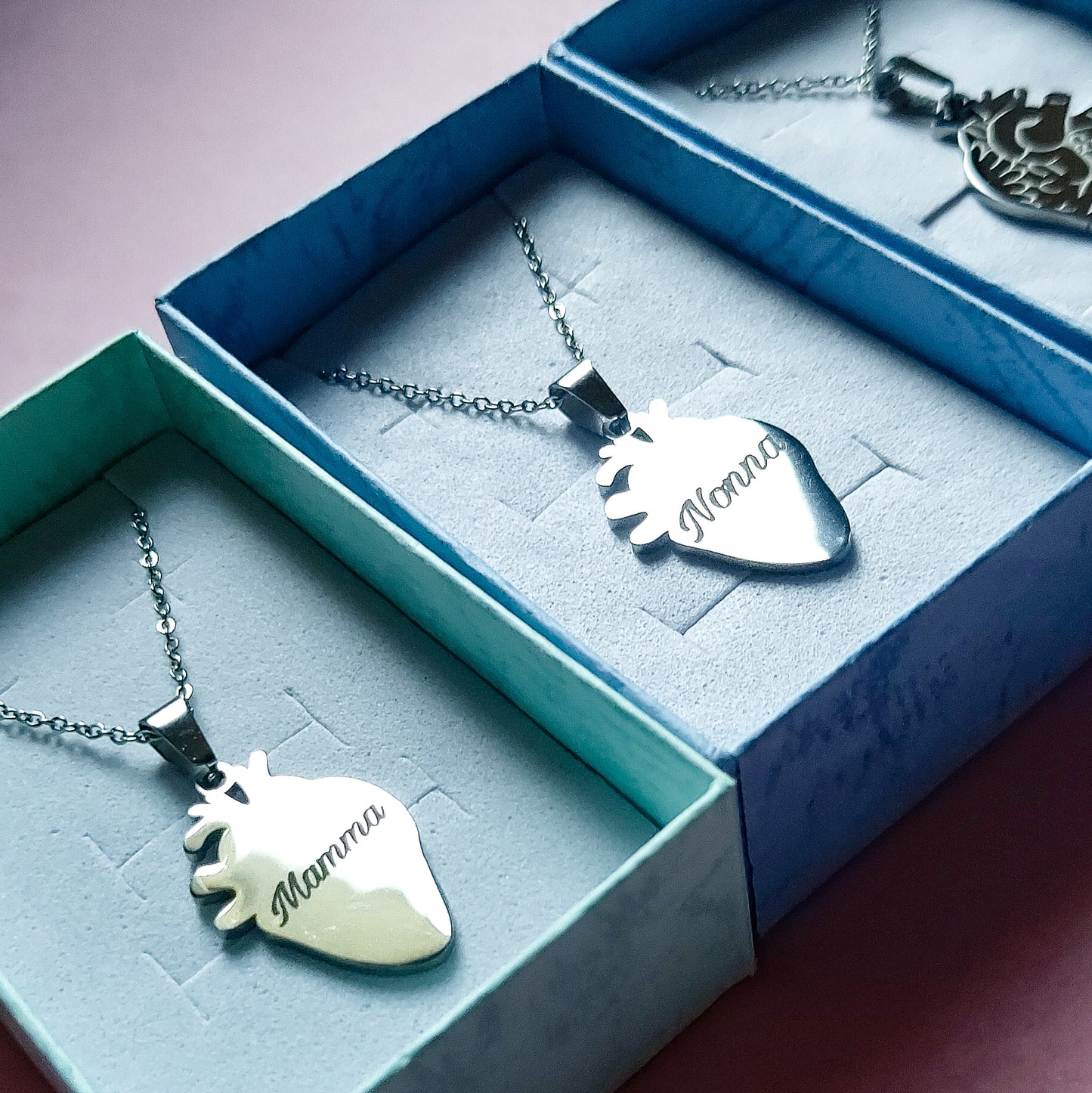 HUMAN HEART~ ACCIAIO inossidabile - Collana ciondolo cuore anatomico