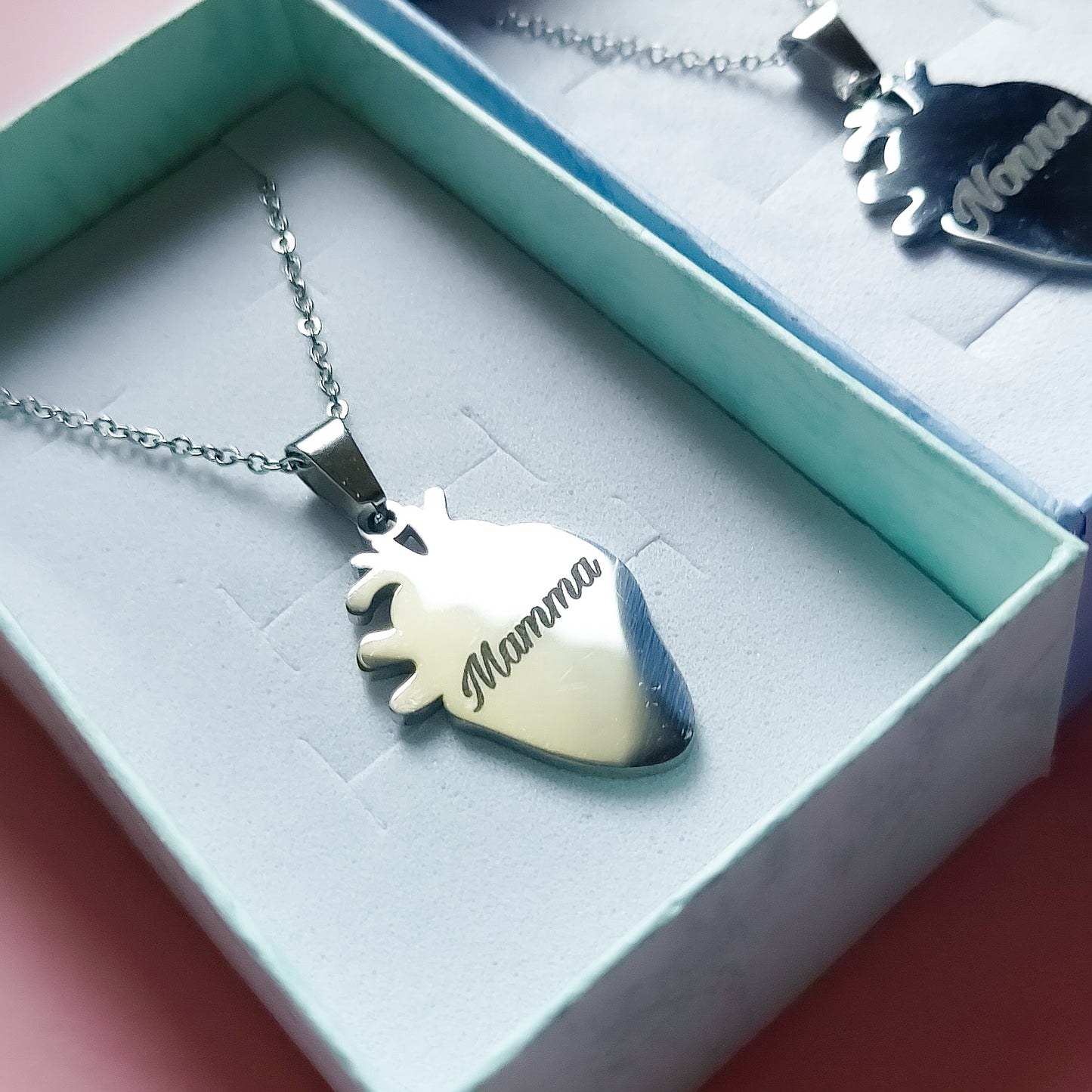 HUMAN HEART~ ACCIAIO inossidabile - Collana ciondolo cuore anatomico
