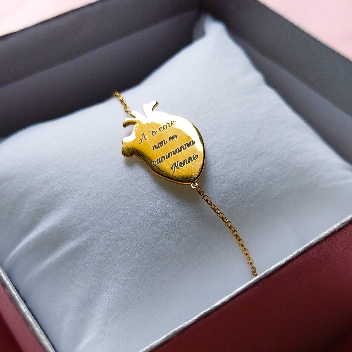 HUMAN HEART~ ACCIAIO inossidabile - Bracciale cuore anatomico