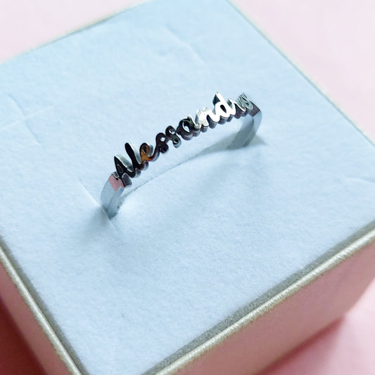 Anello Nome PERSONALIZZATO ❤️ ACCIAIO INOSSIDABILE regolabile