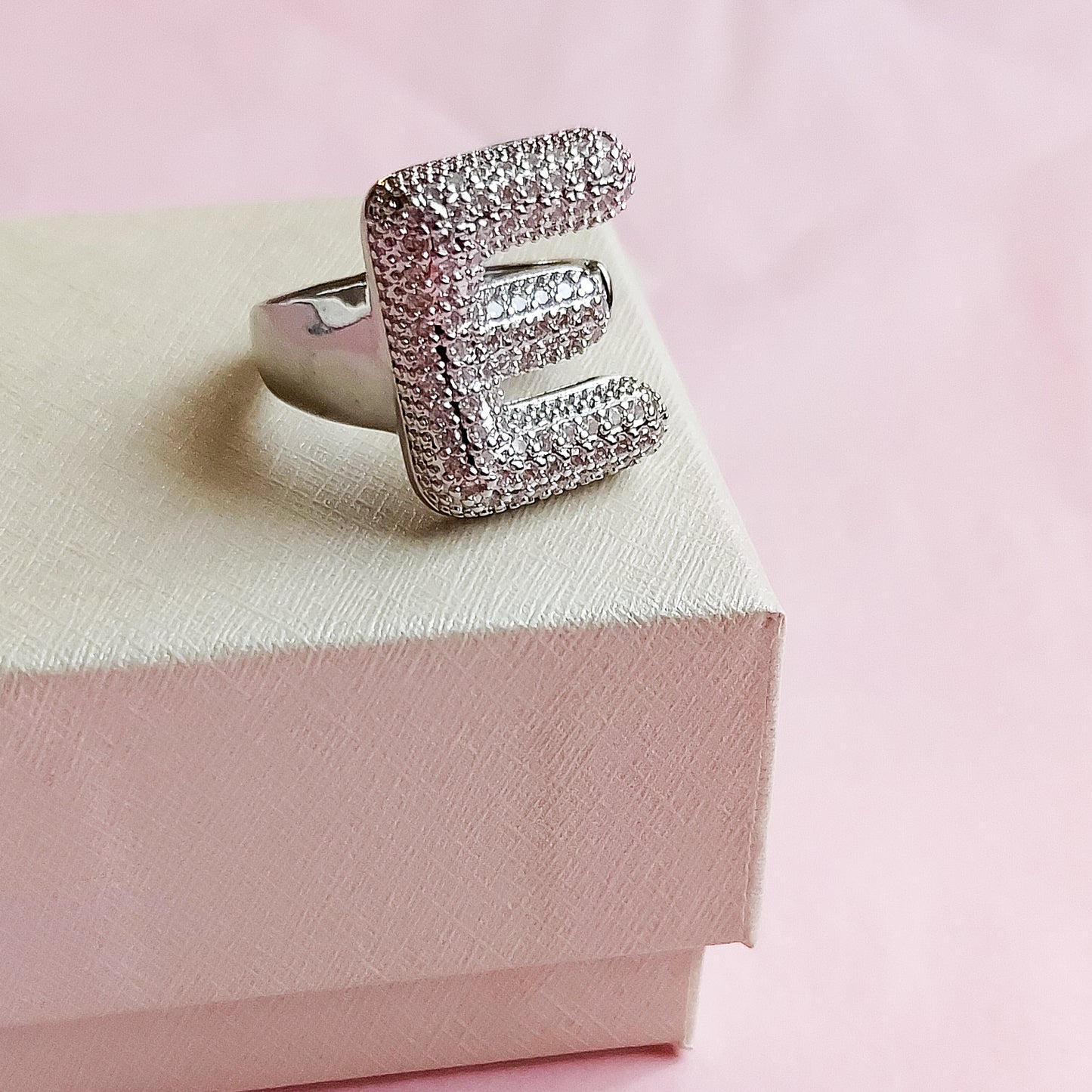 Anello iniziale BUBBLE ~ Anello regolabile zirconato in cubic zirconia