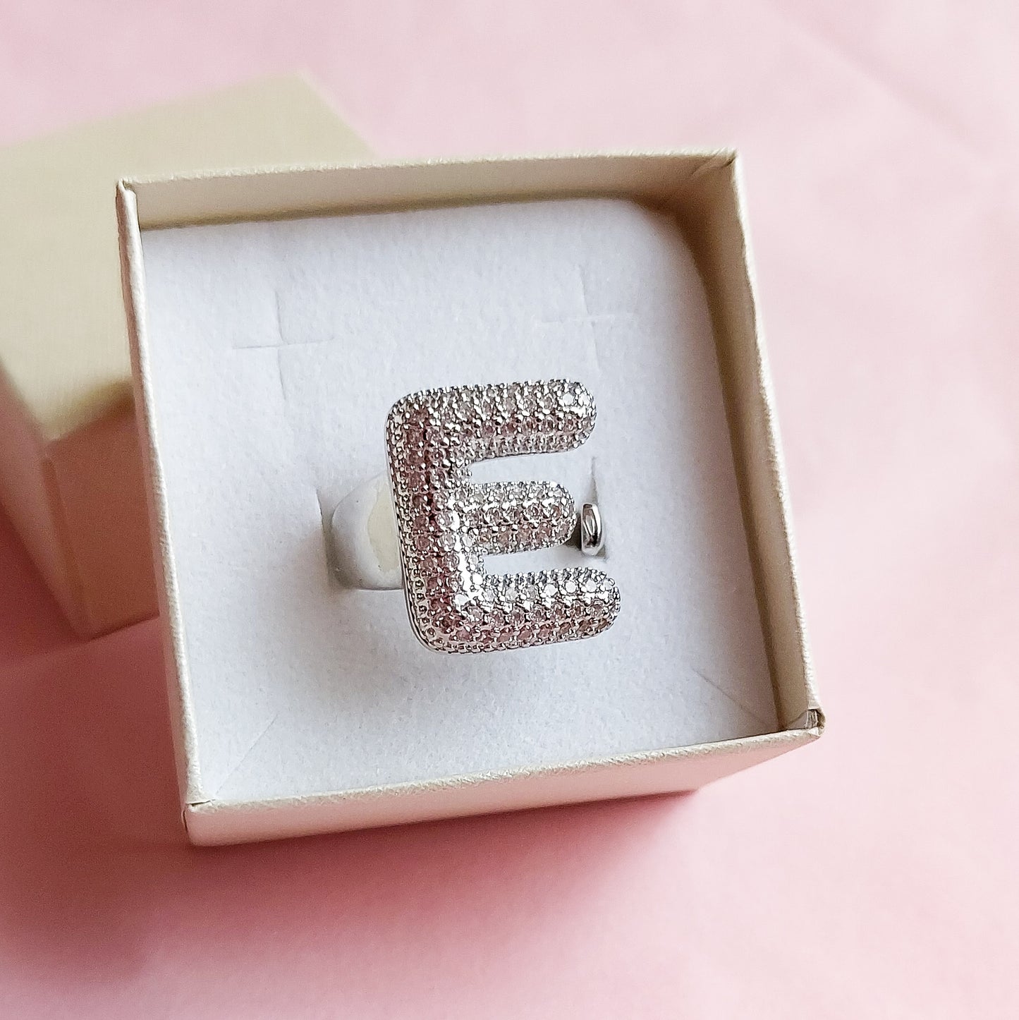 Anello iniziale BUBBLE ~ Anello regolabile zirconato in cubic zirconia