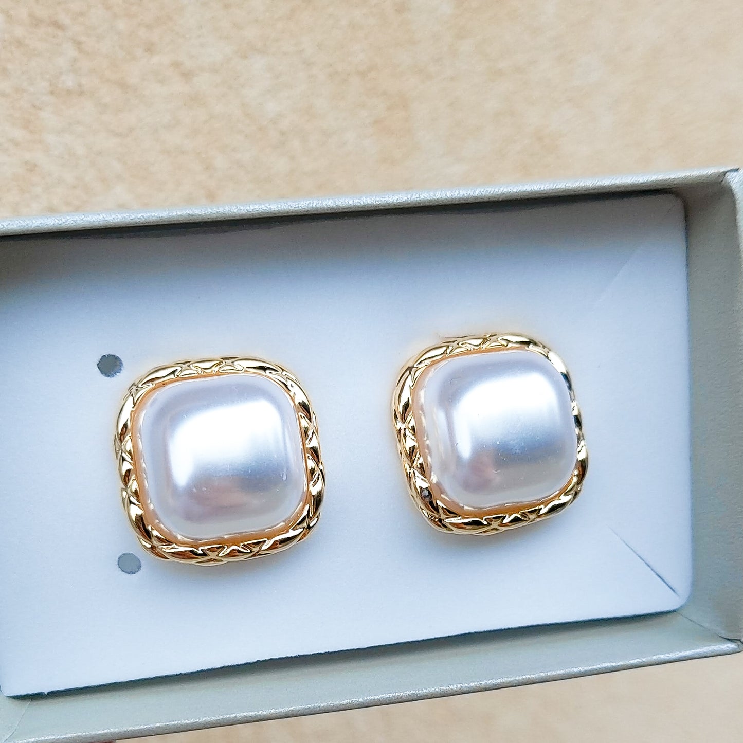 MAXI PEARLS BOTTONE A CLIP - acciaio inossidabile - Orecchini a bottone Perla bombè - SENZA BUCO