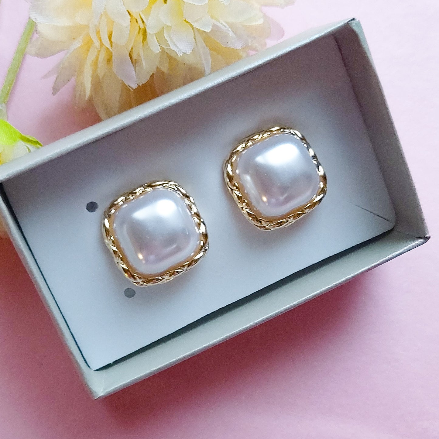 MAXI PEARLS BOTTONE A CLIP - acciaio inossidabile - Orecchini a bottone Perla bombè - SENZA BUCO