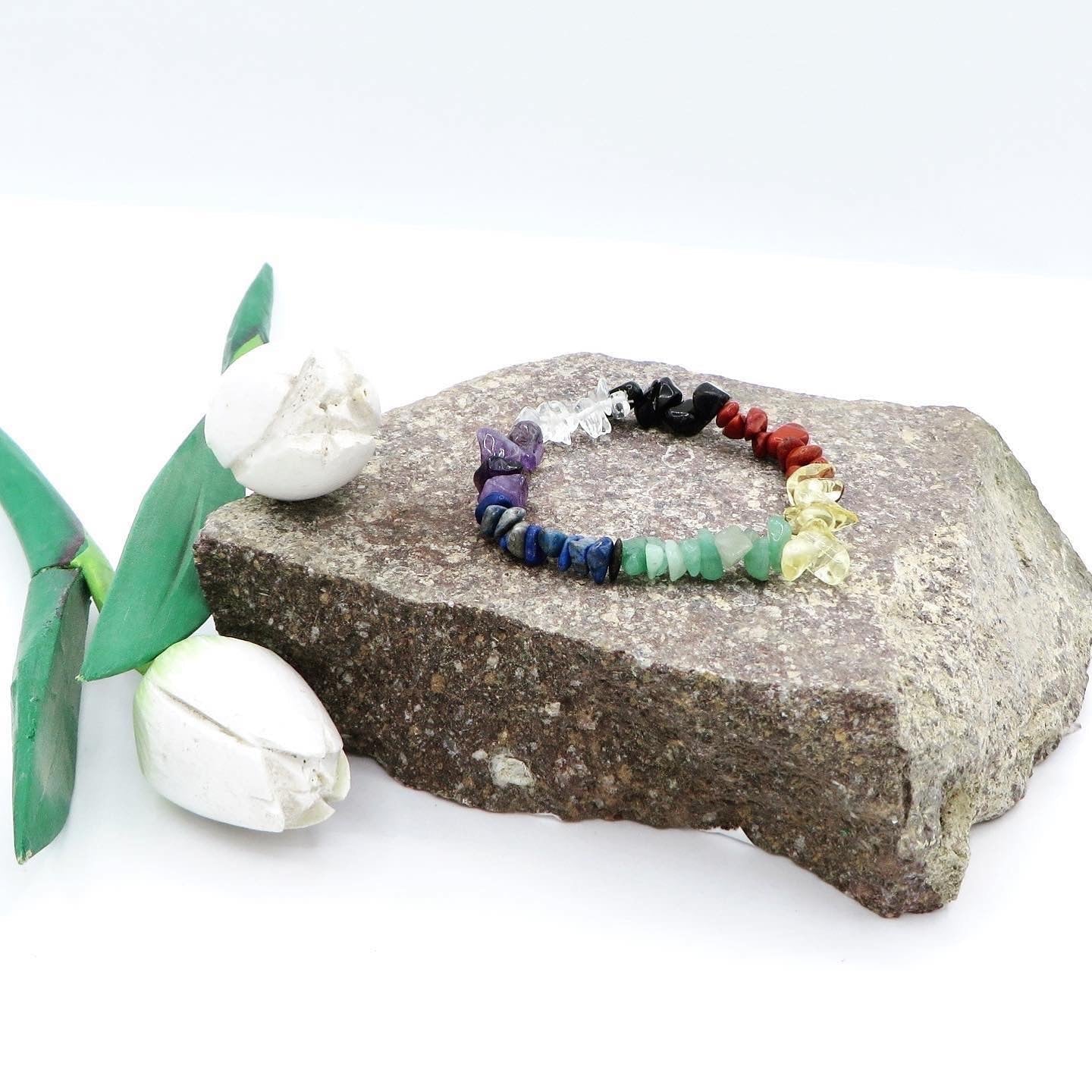 CHAKRA CHIPS ~ Bracciale in chips QUARZO ~ Nirvana Stones