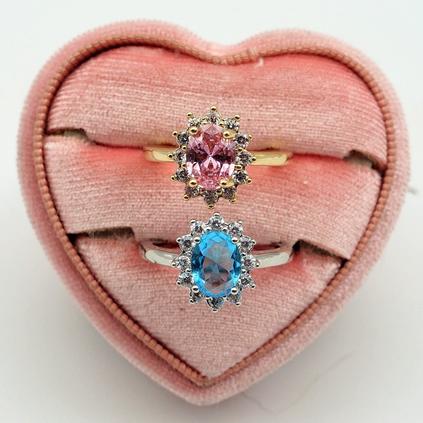 KATE ~ 8 COLORI - Anello regolabile con cubic zirconia a forma di OVALE