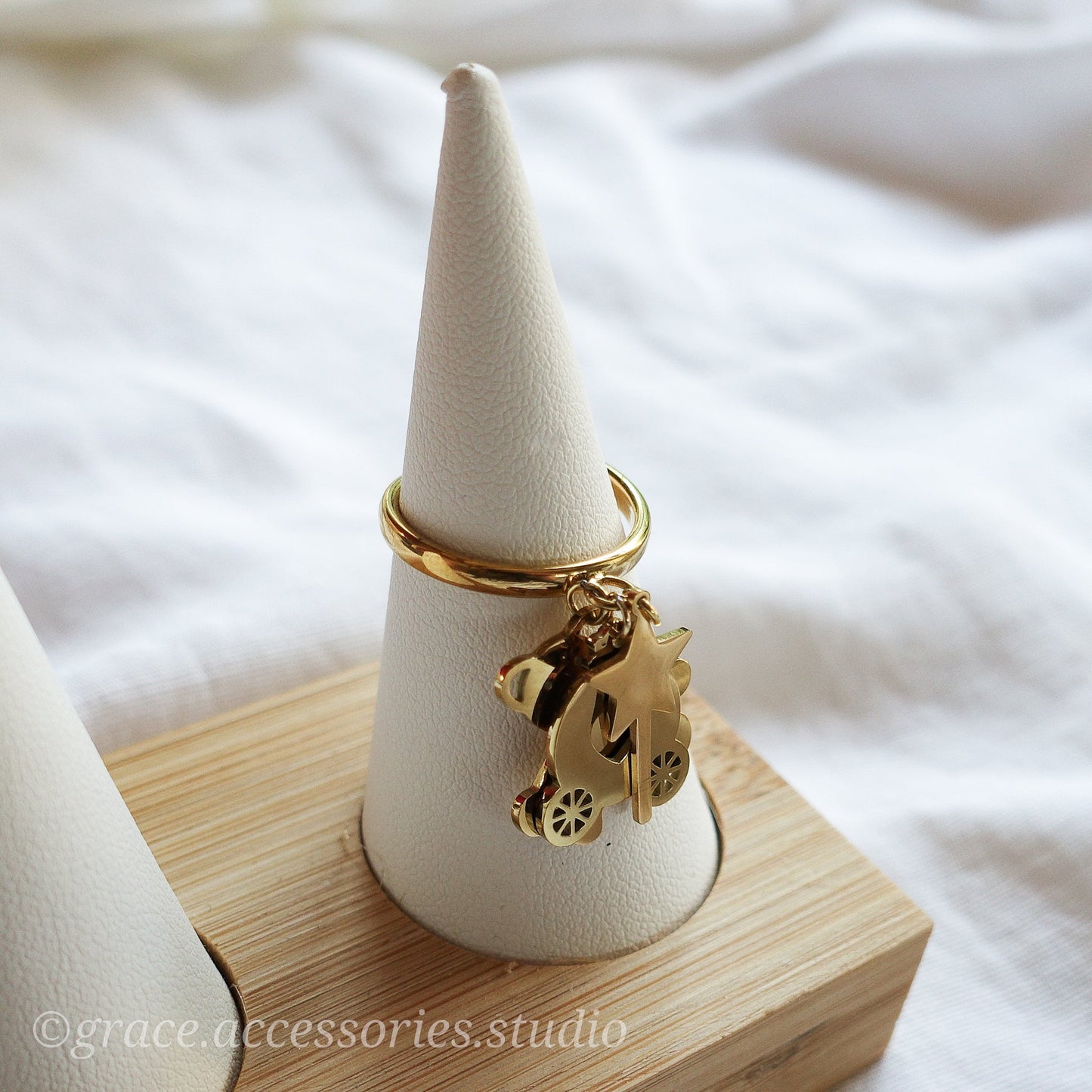 PADDINGTON ~ Anello con pendenti teddy magic in ACCIAIO INOSSIDABILE