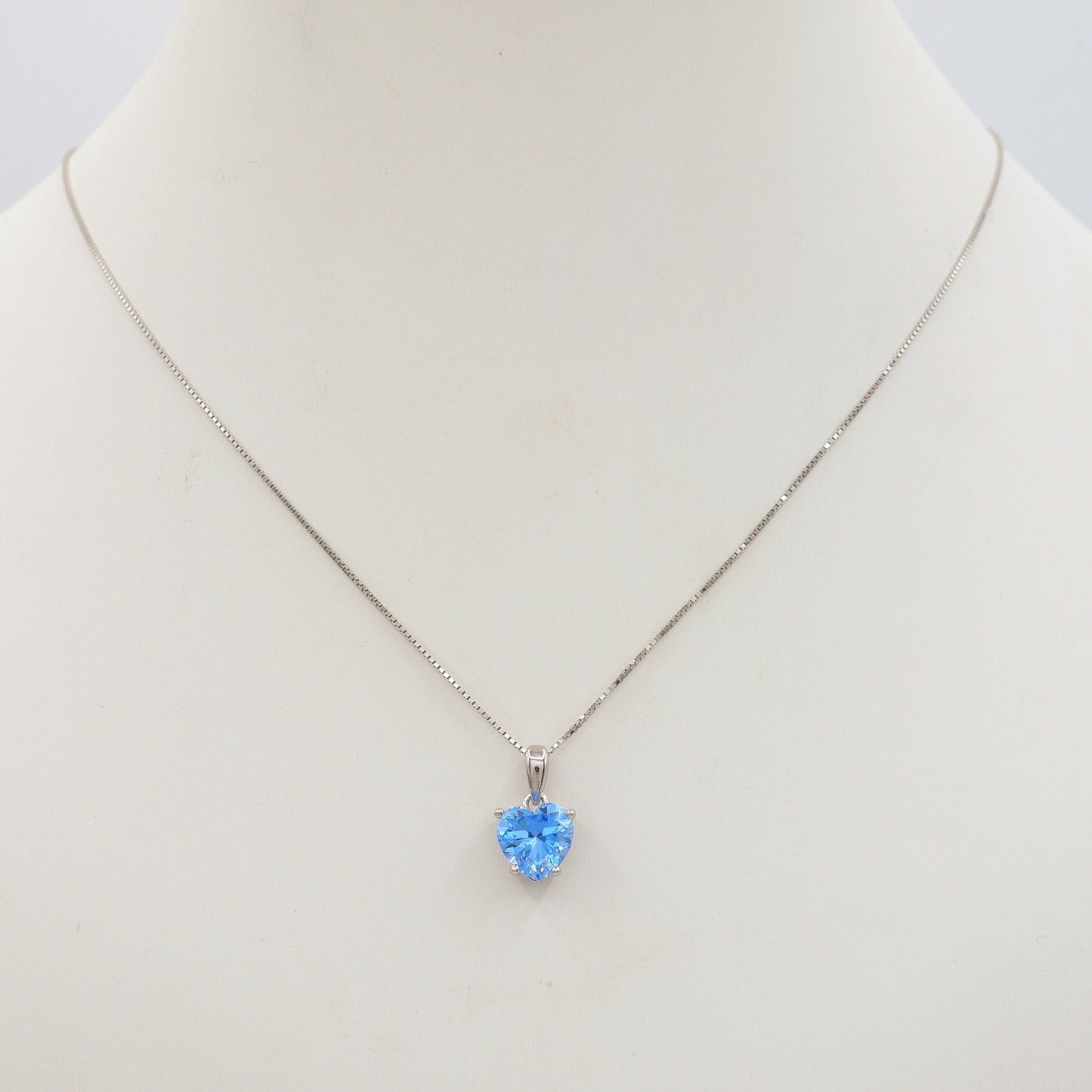 JADE ~ ARGENTO 925 ~ Collana con pendente cuore in cubic zirconia