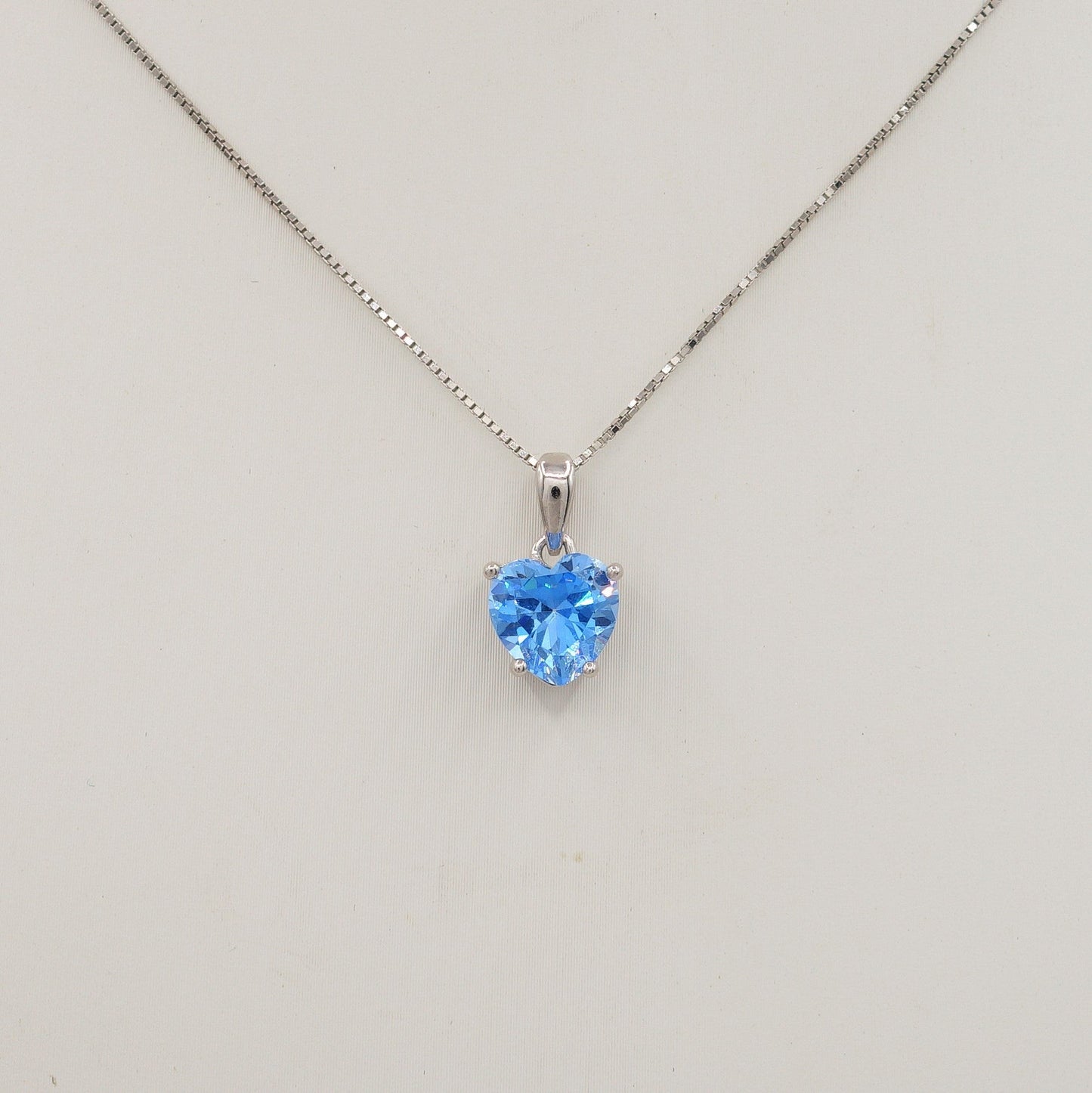 JADE ~ ARGENTO 925 ~ Collana con pendente cuore in cubic zirconia