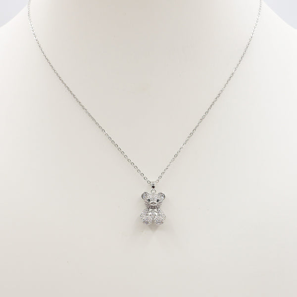 SET PADDINGTON - Collana + Orecchini pendenti in cubic zirconia a orsetto