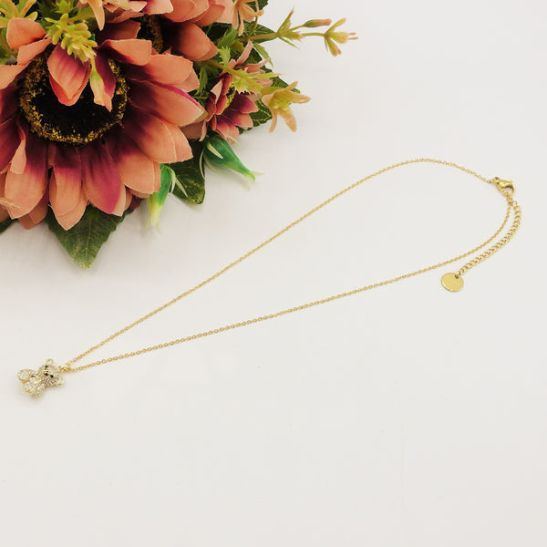 SET PADDINGTON - Collana + Orecchini pendenti in cubic zirconia a orsetto