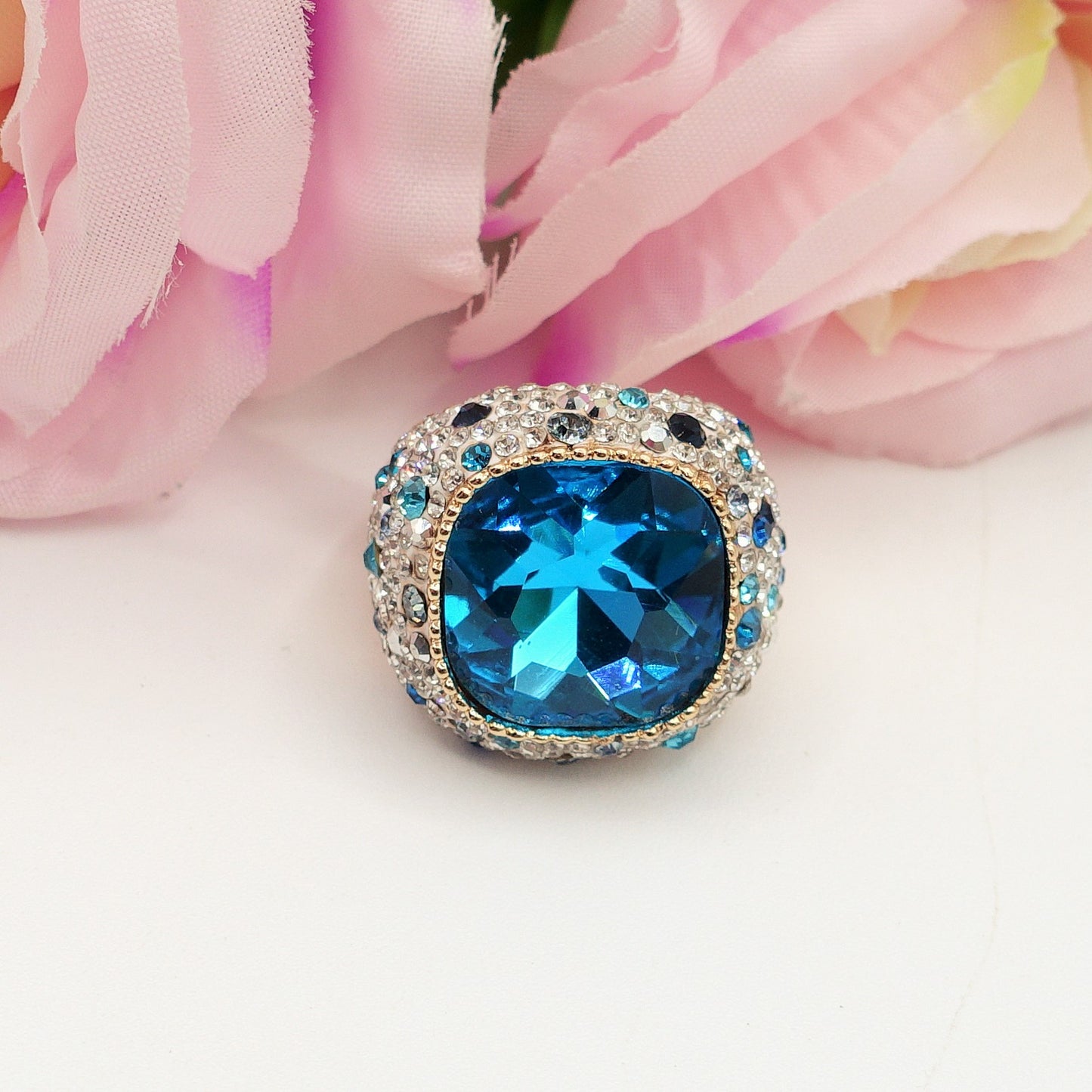 DIVA - Cocktail ring regolabile con cubic zirconia