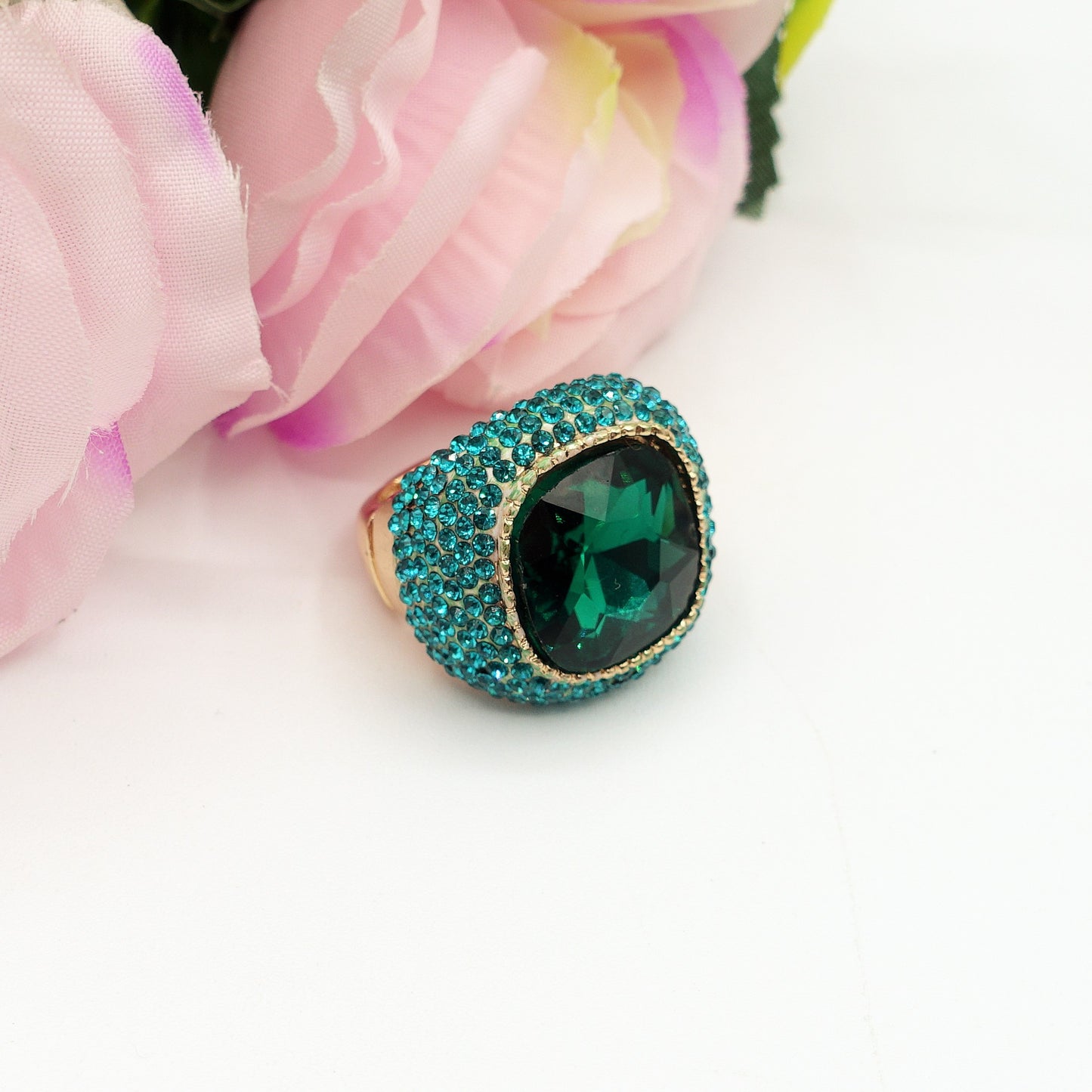 DIVA - Cocktail ring regolabile con cubic zirconia
