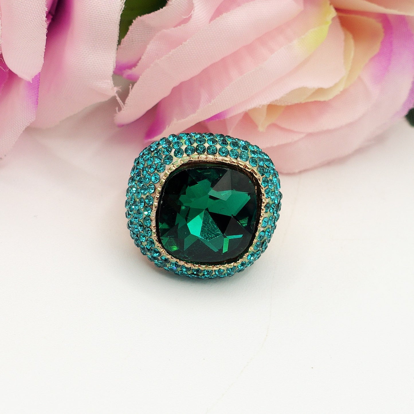 DIVA - Cocktail ring regolabile con cubic zirconia