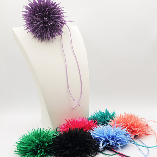 SIVIGLIA - Collana con maxi fiore in organza e cordino