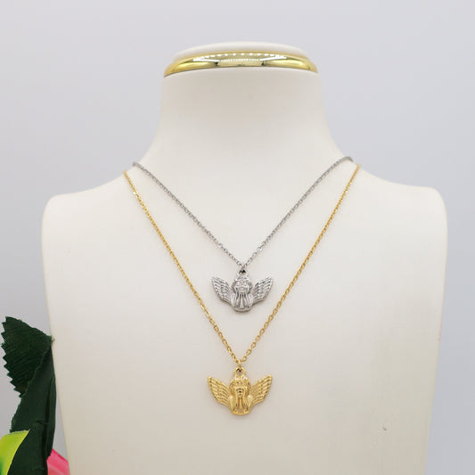 CHERUB - Collana pendente cherubino in Acciaio inossidabile