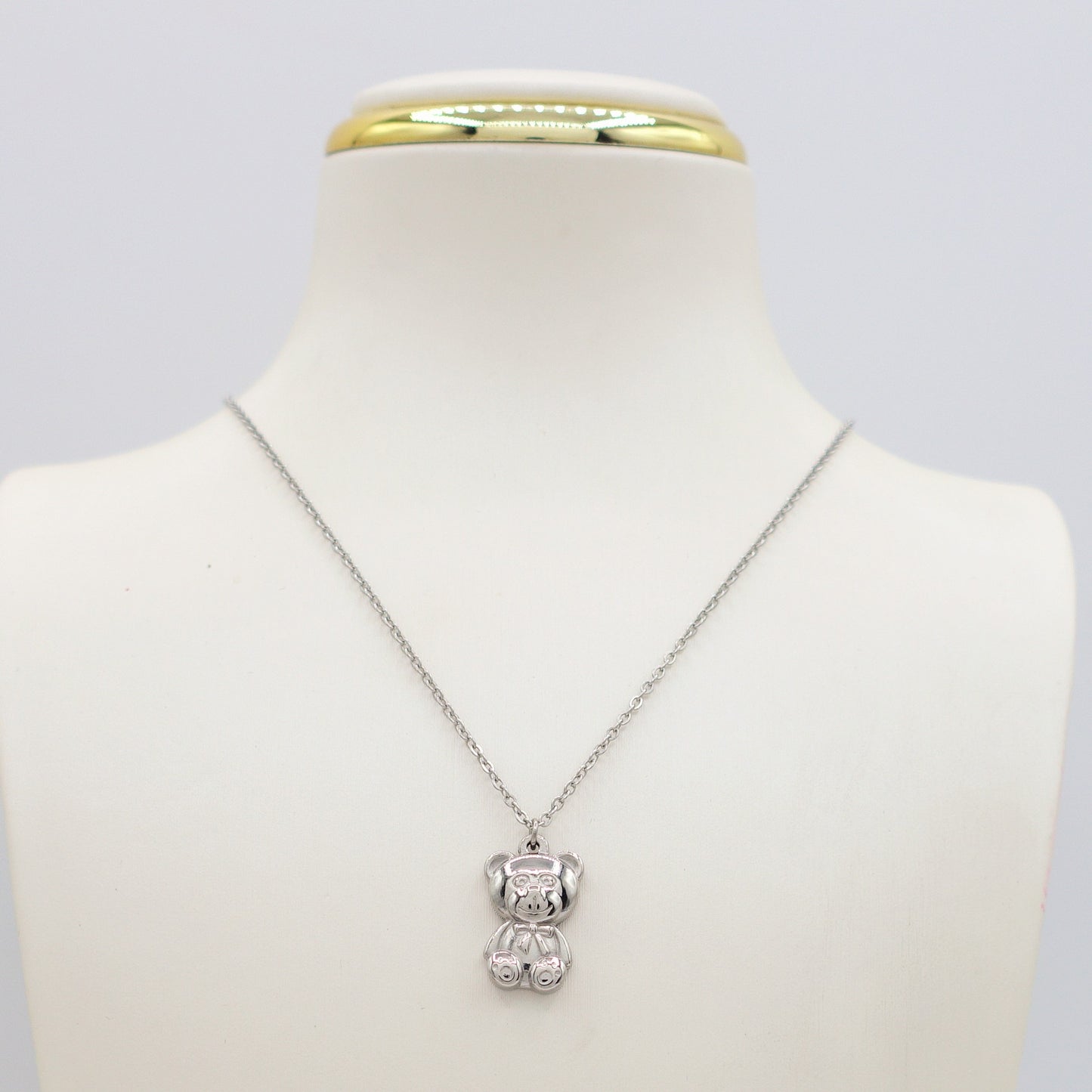 TEDDY - Collana pendente orsetto in Acciaio inossidabile