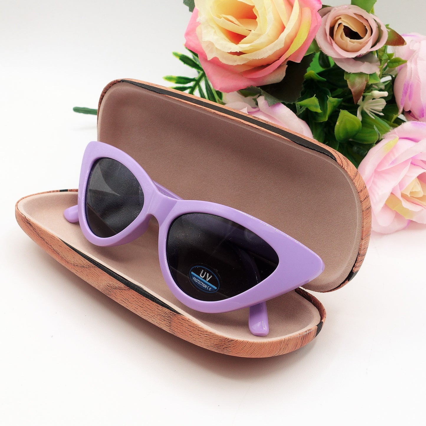 ARYA - Occhiali da sole CATEYE UV400 con custodia