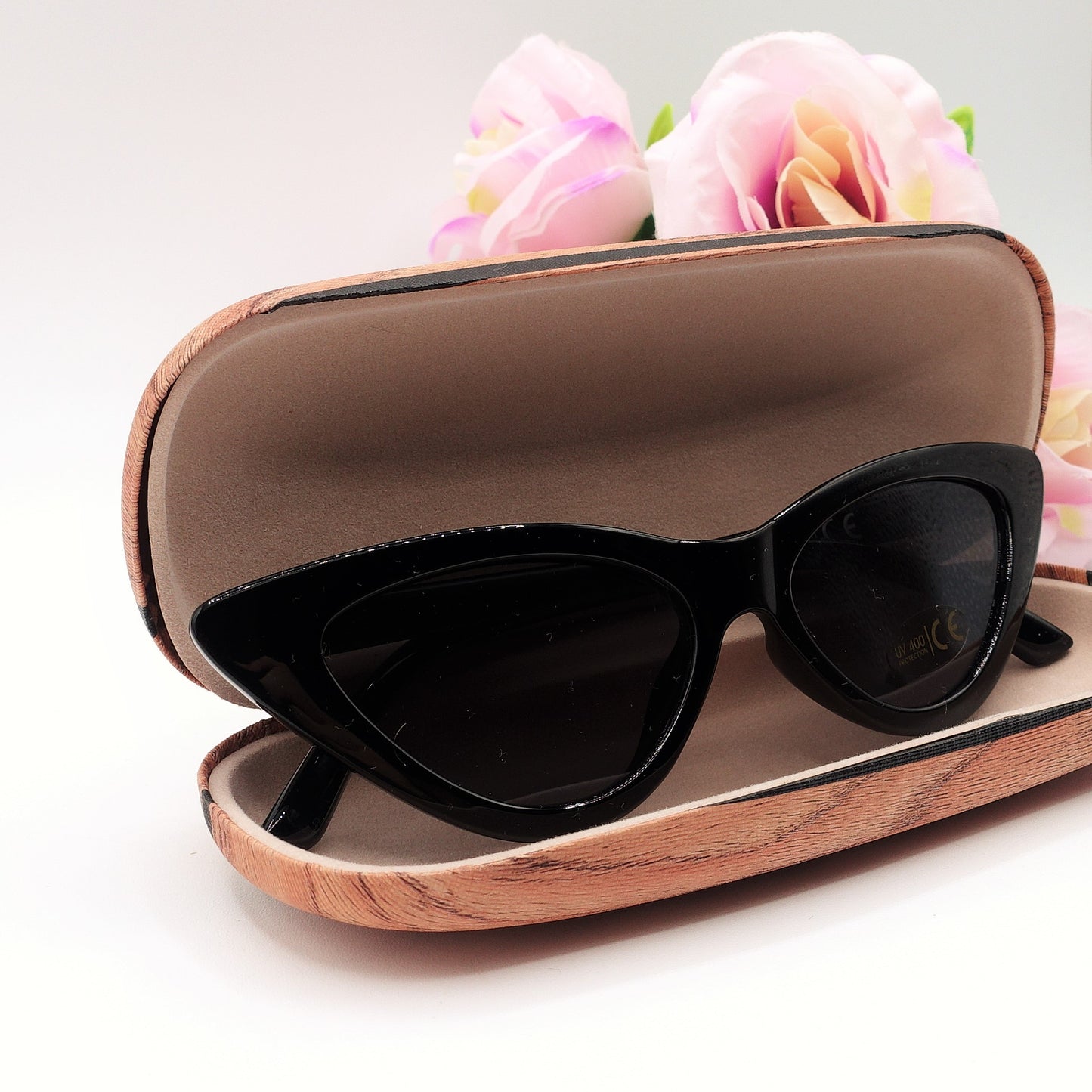 ARYA - Occhiali da sole CATEYE UV400 con custodia