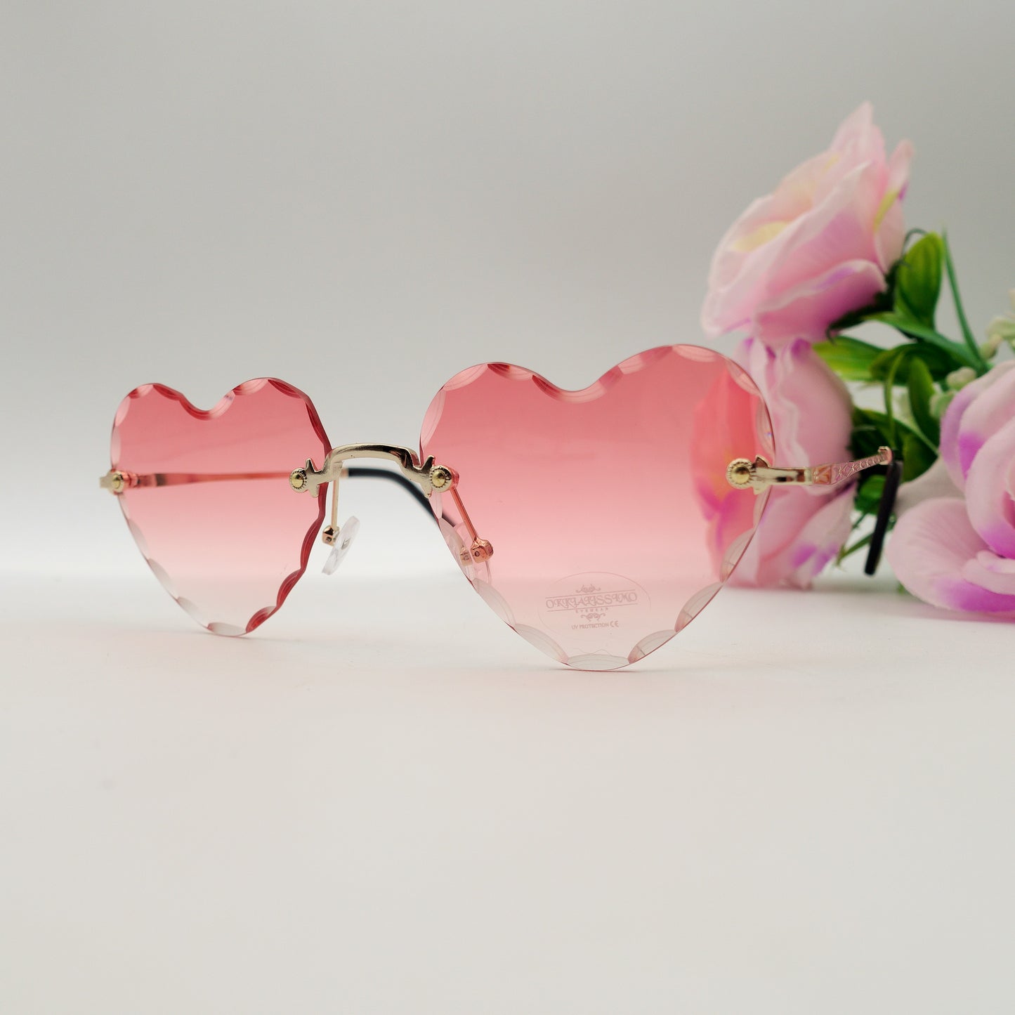 ADELINE - Occhiali da sole a cuore UV400 con custodia