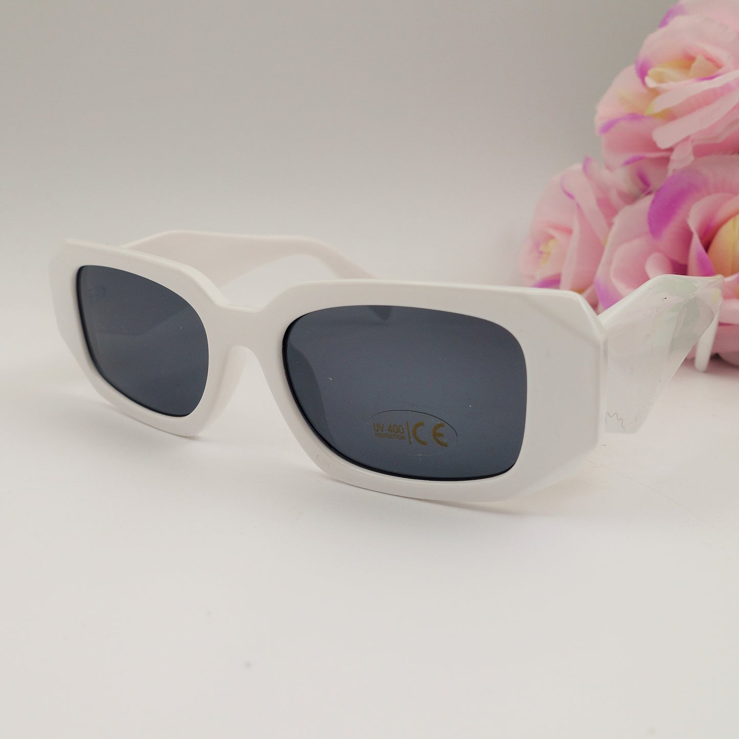 EMILIA - Occhiali da sole MAXI con effetti geometrici - UV400 con custodia