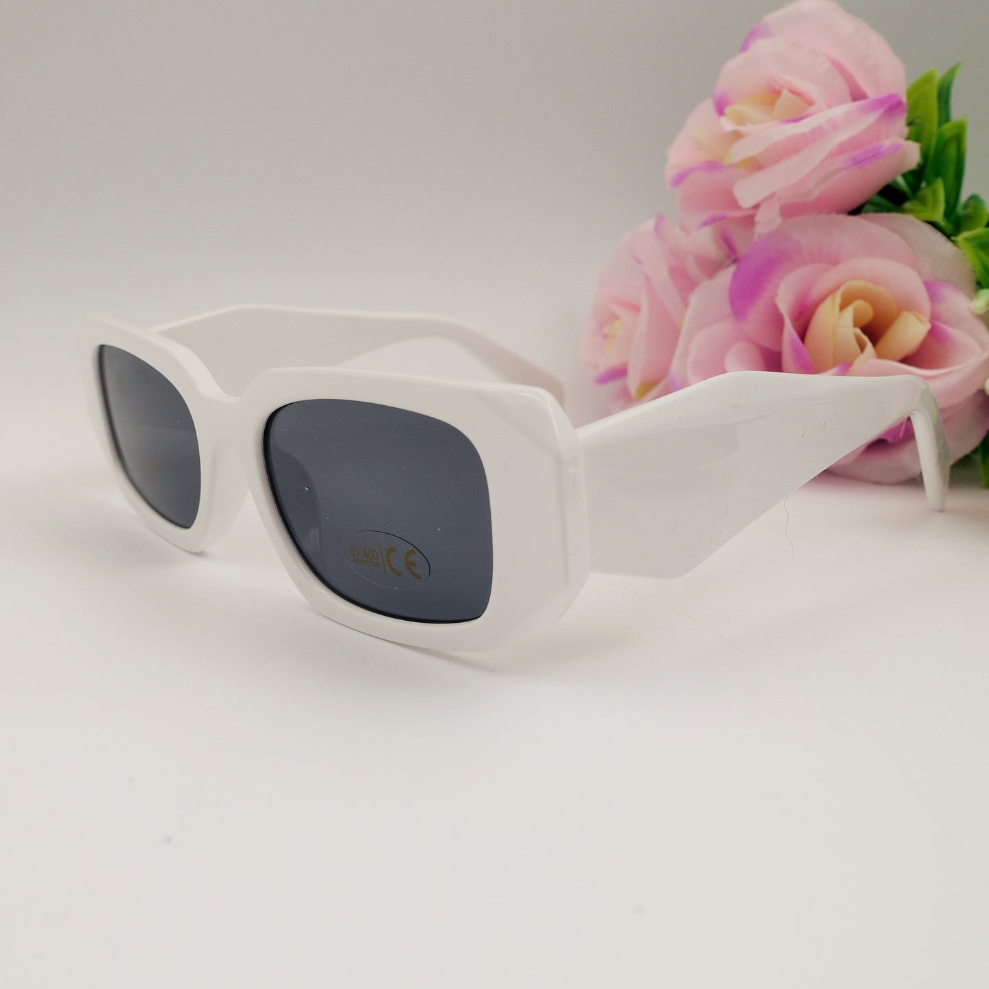 EMILIA - Occhiali da sole MAXI con effetti geometrici - UV400 con custodia
