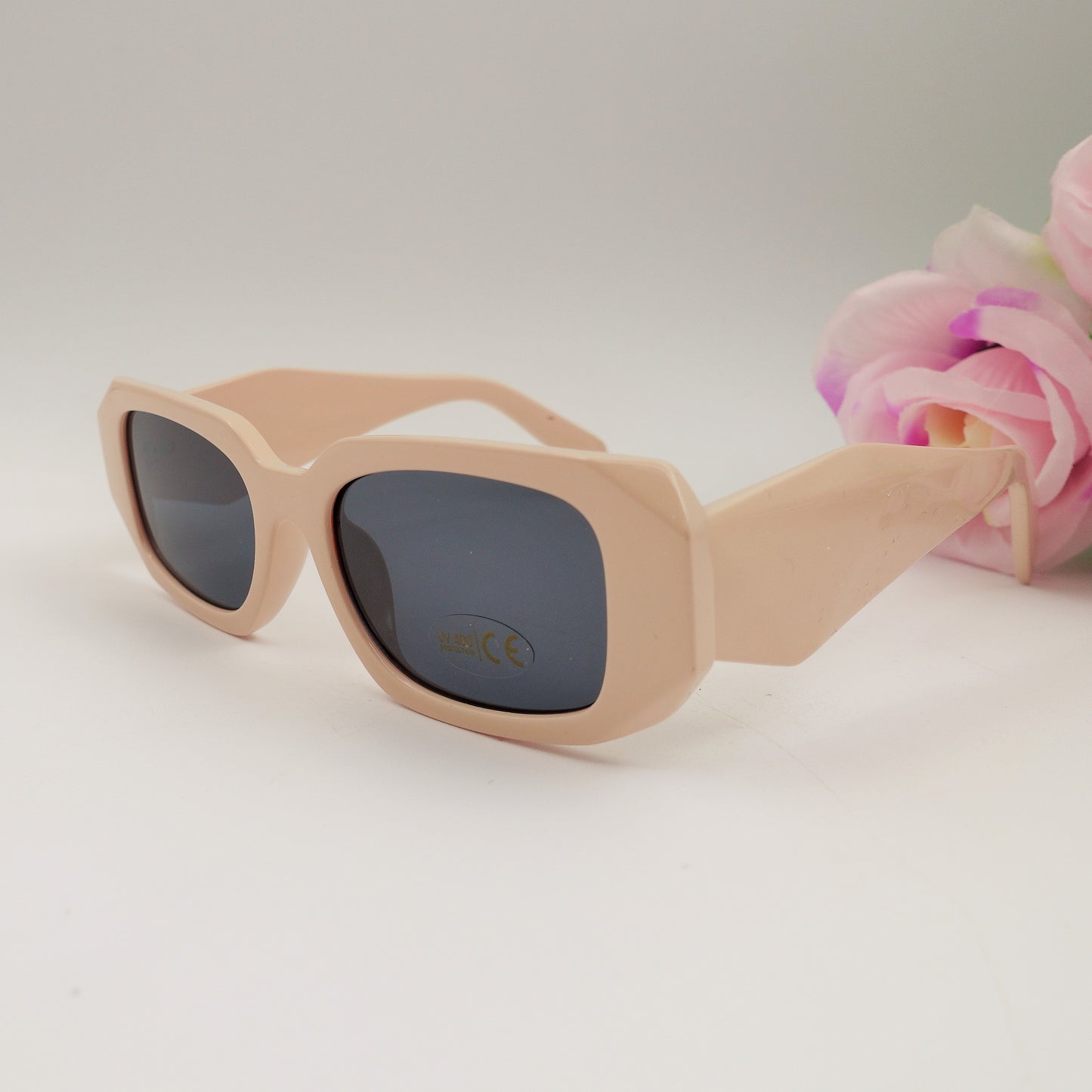 EMILIA - Occhiali da sole MAXI con effetti geometrici - UV400 con custodia