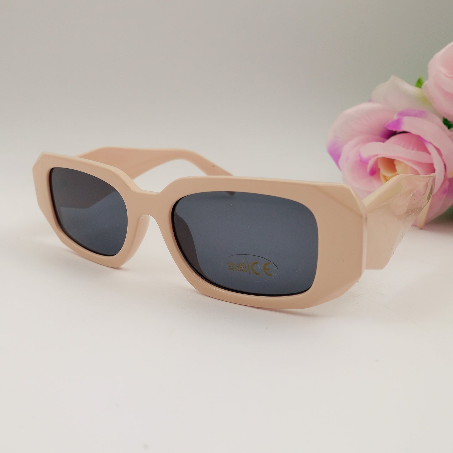 EMILIA - Occhiali da sole MAXI con effetti geometrici - UV400 con custodia