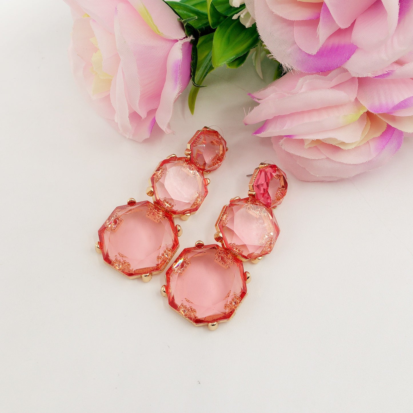 YVONNE SET - Collier e Orecchini con cristalli sfaccettati