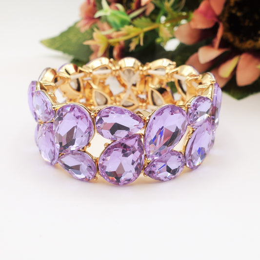 KRISTIN - Bracciale elasticizzato con pietre sfaccettate