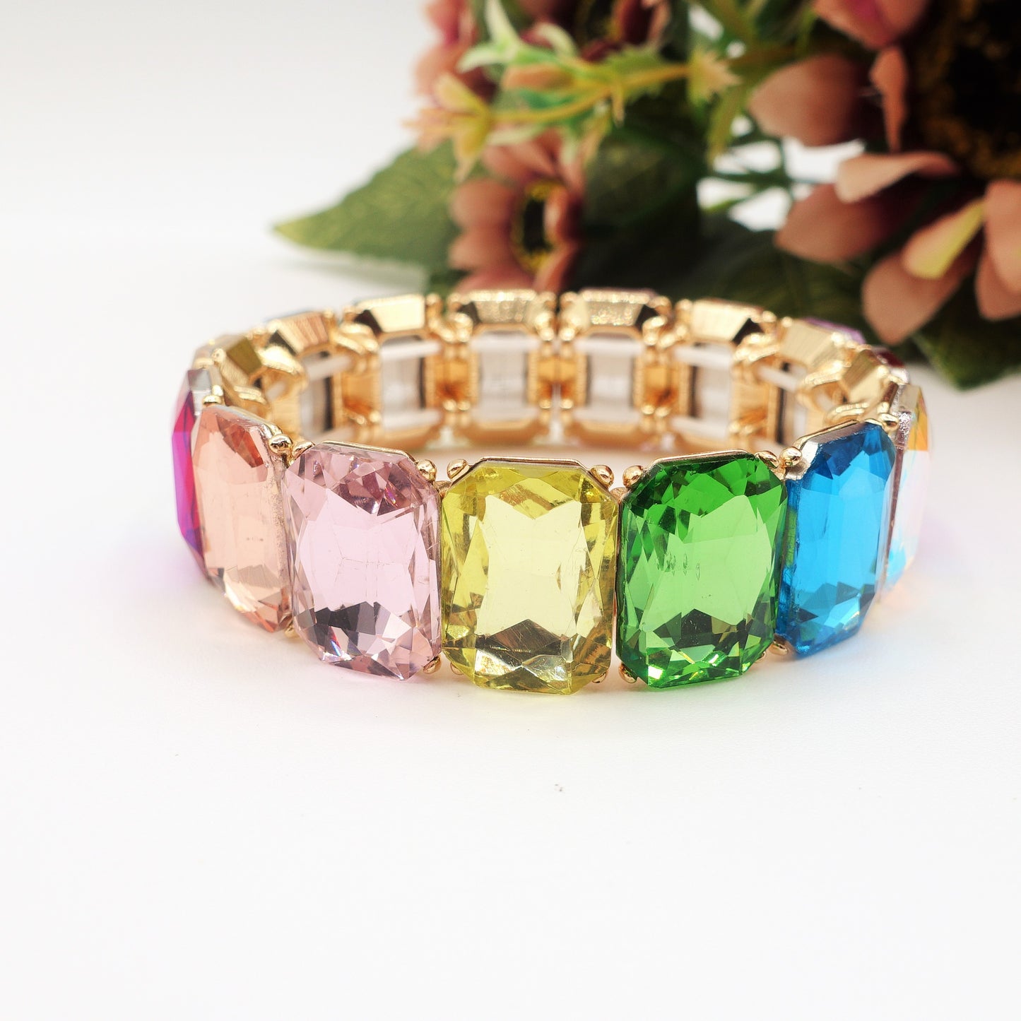 MARGOT - Bracciale Elasticizzato con pietre sfaccettate - LUCE COLLECTION