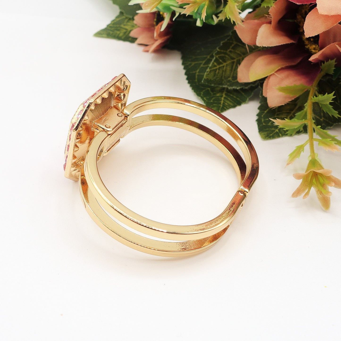 MELISSA - Bracciale manetta con maxi pietra e cubic zirconia