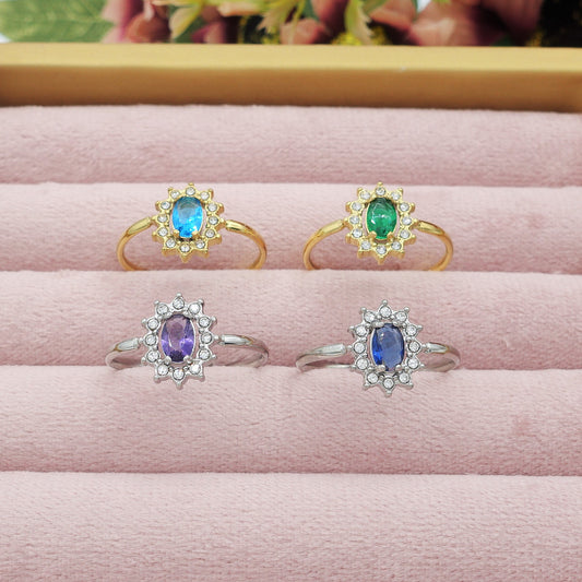 KATE ~ Anello in ACCIAIO INOSSIDABILE con Cubic ZIRCONIA