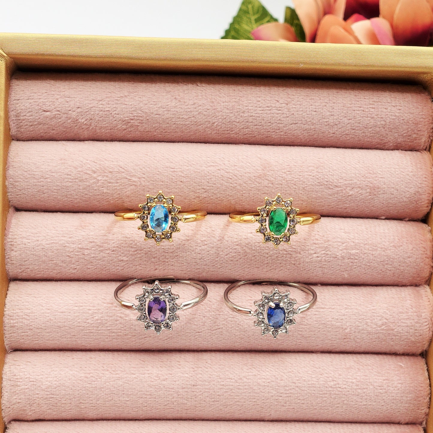 KATE ~ Anello in ACCIAIO INOSSIDABILE con Cubic ZIRCONIA