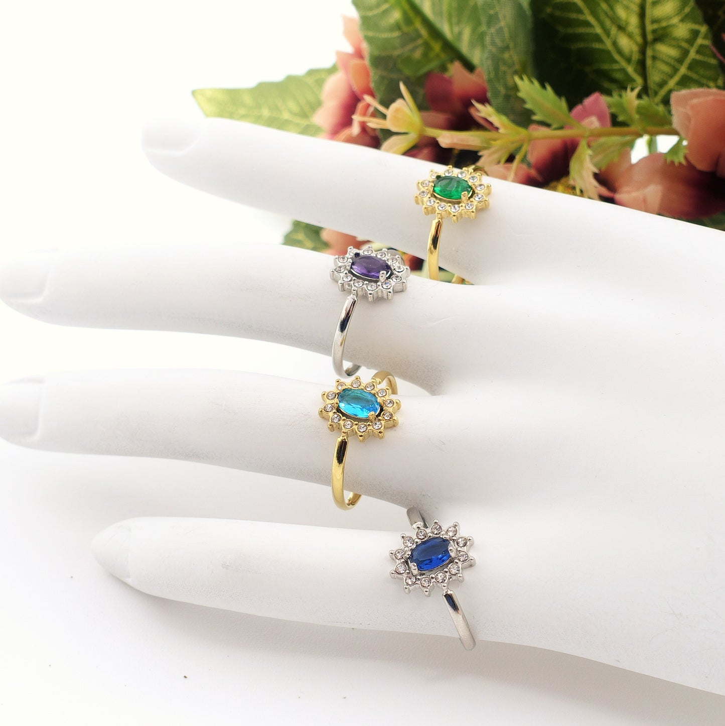 KATE ~ Anello in ACCIAIO INOSSIDABILE con Cubic ZIRCONIA