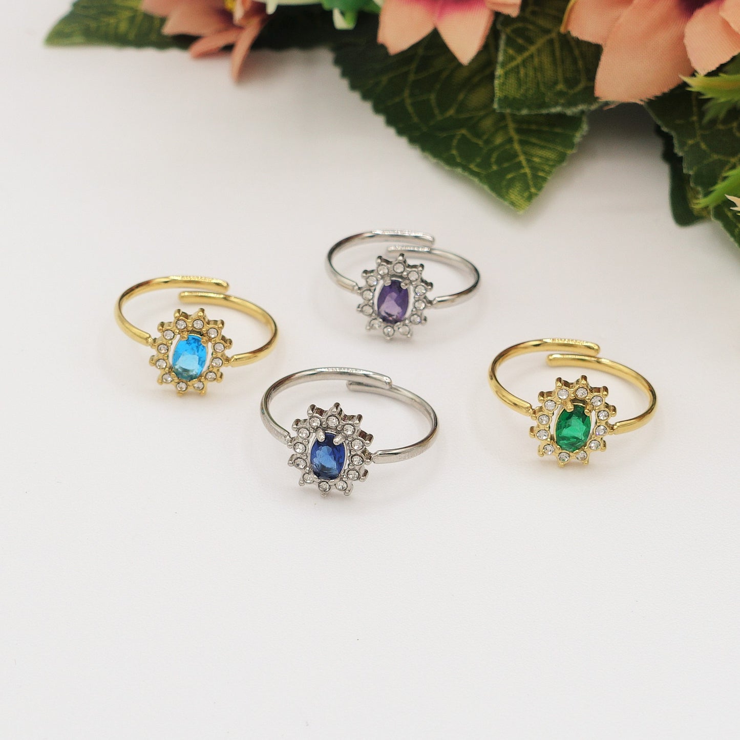 KATE ~ Anello in ACCIAIO INOSSIDABILE con Cubic ZIRCONIA