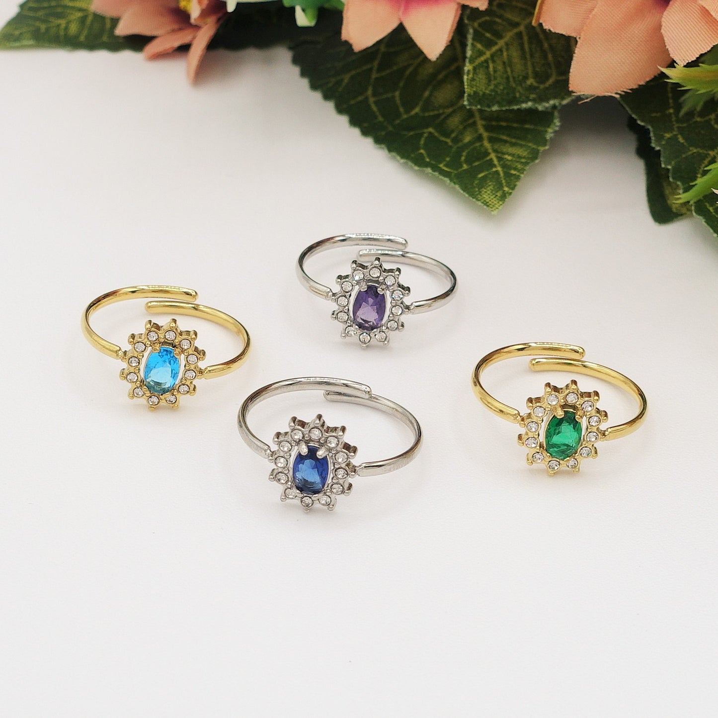 KATE ~ Anello in ACCIAIO INOSSIDABILE con Cubic ZIRCONIA