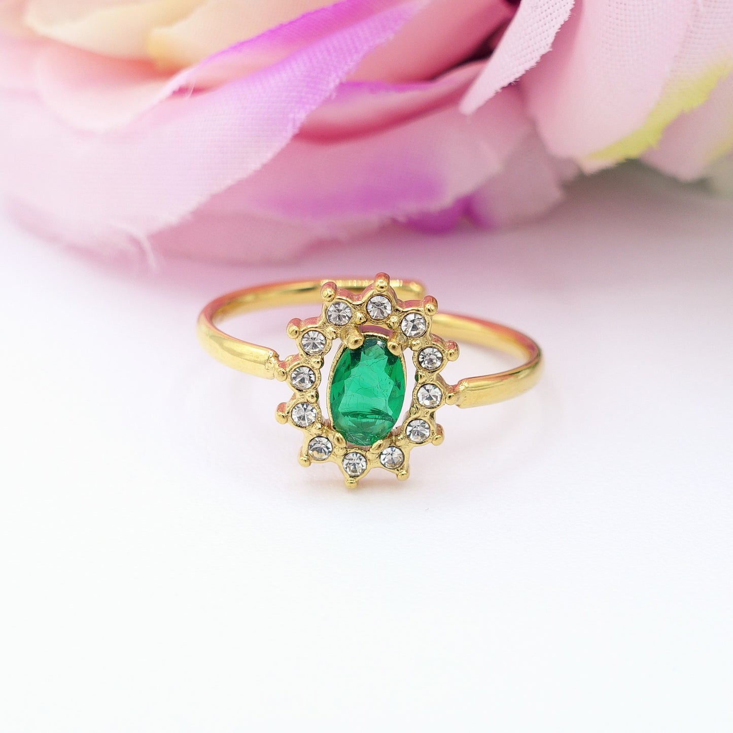 KATE ~ Anello in ACCIAIO INOSSIDABILE con Cubic ZIRCONIA