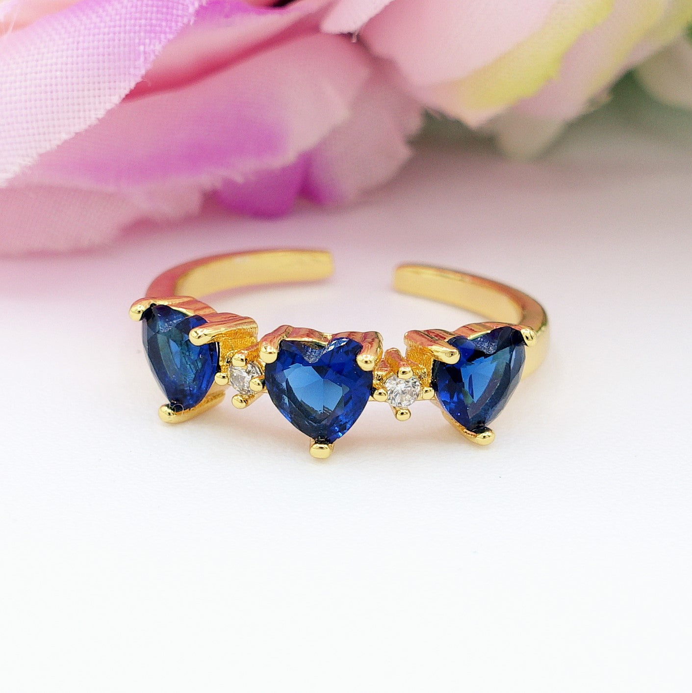 CHERIE TRILOGY ~ Anello con Cubic ZIRCONIA a forma di cuore